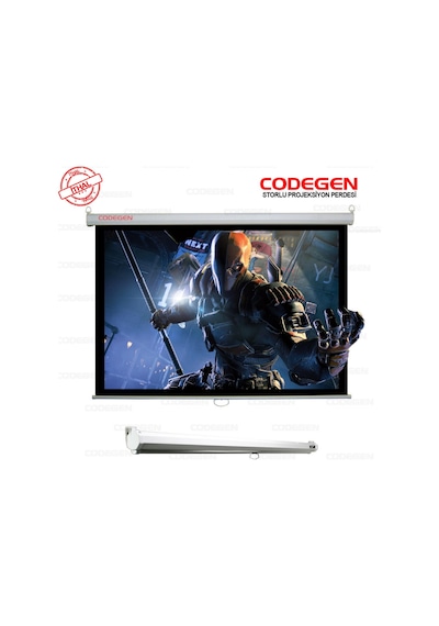 Codegen Ax-24 Storlu Projeksiyon Perdesi 240x200 Arkası Siyah Fonlu - Duvar/tavan Asılabilir 1923