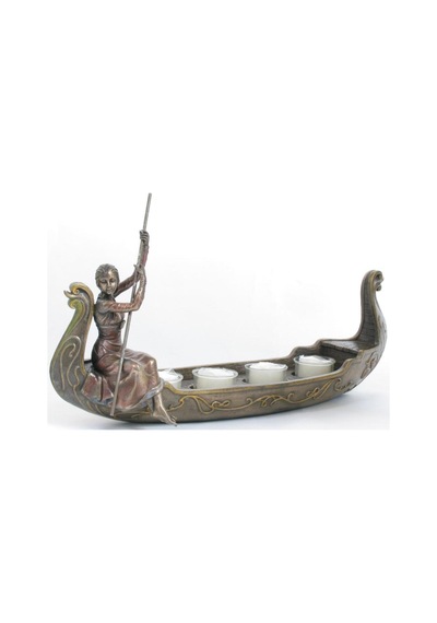 WISE KAYIK İÇİNDE KADIN MUMLUK BRONZ-17,5*39,5*11 CM