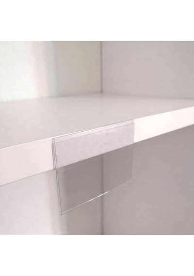 Cep Tipi Yapışkanlı Şeffaf Etiketlik 8x5cm U Tipi 100lü Paket 100 Adet