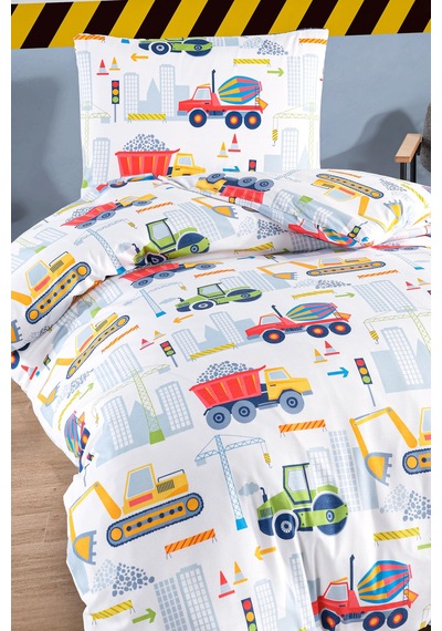 Eponj Home Junior Nevresim Seti Tek Kişilik Şantiyeparkı Beyaz Beyaz