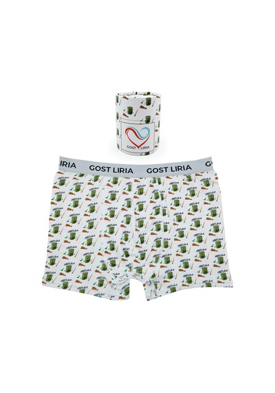 Gost Liria Macha Desenli Erkek Boxer Ekru