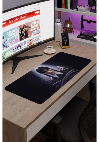 Wednesday V4 70x30 Xl Gaming Kauçuk Kaymaz Taban Mouse Pad Fare Altlığı