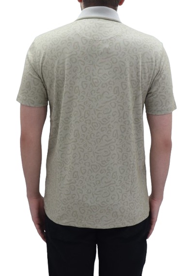Santa Dmctekstil Erkek 2026 Desenli Klasik Kesim Rahat Kalıp Tek Cepli Polo Yaka T-shirt Yeşil