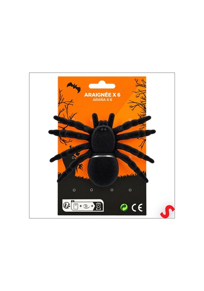 Halloween - Örümcek - Flok - 15 Cm Siyah 0-99