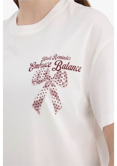 Defacto Oversıze Baskılı Beyaz Kadın T-shirt G5906ax/wt32 Beyaz