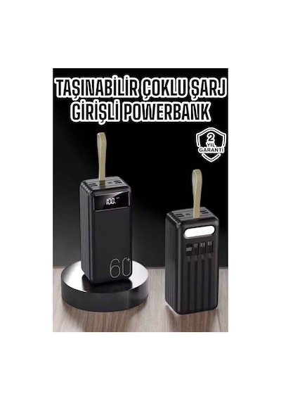 Powerbank 60.000 Mah 4 Portlu Uzun Şarj Süreli Dijital Göstergeli
