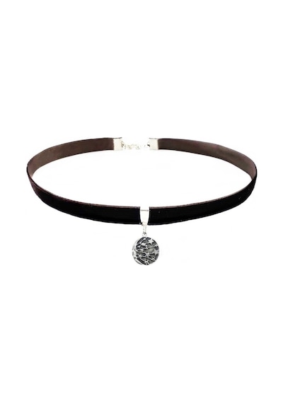 Kahverengi Kadife Galaksi Choker Mavi