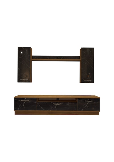 Decoraktiv Trendstyle 5d Mdf Tv Ünitesi Tv Sehpası Pera - Siyah Mermer