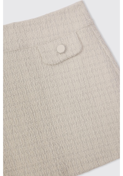 Panço Kız Çocuk Örme Ekru Etek Krem 2621GK13006