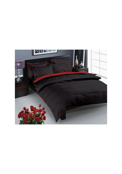Prestige Saten Delux Düz%100 Pamuk Saten Nevresim Takımı, Siyah, Çift Kişilik Diğer 96841744