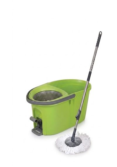 Şeylişeyler - Lime Pedal Power Pedallı Temizlik Seti - 360 Derece Döner Başlık Mikrofiber Mop