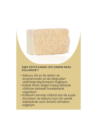 Doğal Kabak Lifli Eşek Sütlü Sabun Diğer