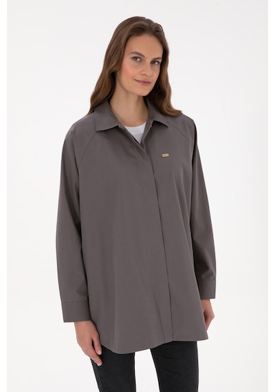 U.s. Polo Assn. Kadın Gri Gömlek Desenli 50316399-vr024 Gri
