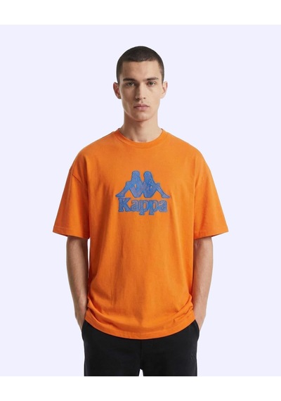 Kappa Linea Erkek Koyu Turuncu Oversize Tişört