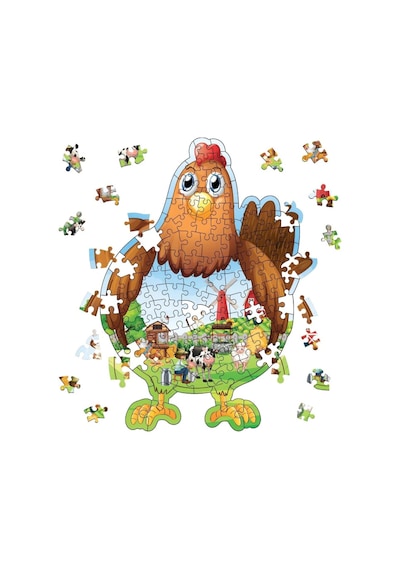 Kidsan 112 Parça Çifçi Tavuk Puzzle