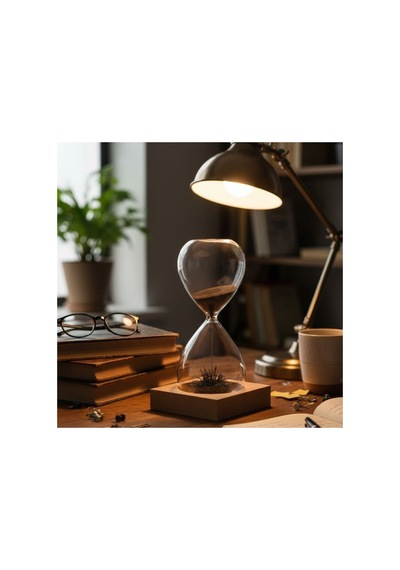 Mıknatıslı Cam Kum Saati Dekoratif Metal Tabanlı, Manyetik Kum Akışlı Masaüstü Zaman Ölçer W - 846934220