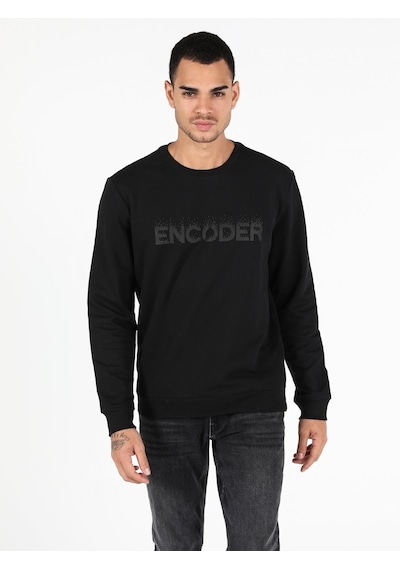 Colin's Regular Fit Erkek Siyah Sweatshirt CL1049893_Q1.V2_BLK