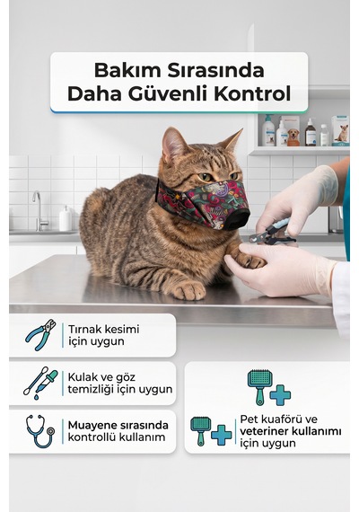 Artero Kediler İçin Kumaş Ağızlık Small Beden