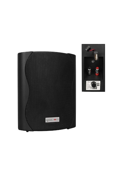 Magicvoice F-lhy4s 4" 10 Cm Hat Trafolu Duvar Tipi Sütun Hoparlör 10w Rms / 150w Peak - Mp3 Usb Uyumlu - Siyah