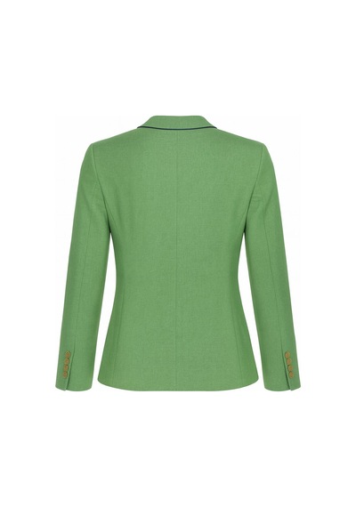 Plus Scorpion Erkek Slim Fit Blazer Ceket Tek Düğmeli Çift Yırtmaçlı Torba Cepli Yarım Astarlı Yeşil