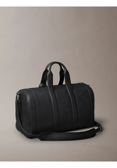 Calvin Klein Leather Large Duffle, Ub1 Siyah Erkek Spor Çantası