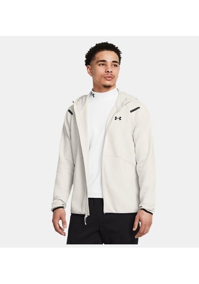 Under Armour Ua Unstoppable Flc Fz Hd Erkek Fermuarlı Sweatshirt 1389352-110 Beyaz