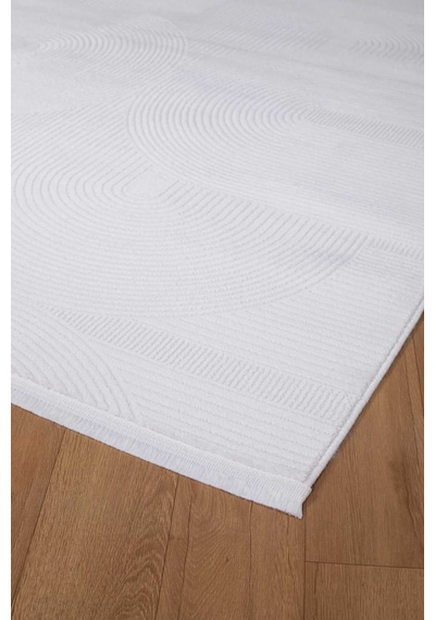 Voyage %100 Akrilik Yumuşak Dokulu Halı Kilim Salon Mutfak Koridor Yolluk Dokuma Makine Halısı Ac-114 Krem