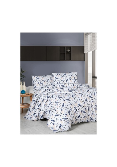 Bedline Ranforce Nevresim Takımı Tek Kişilik Feather Beyaz