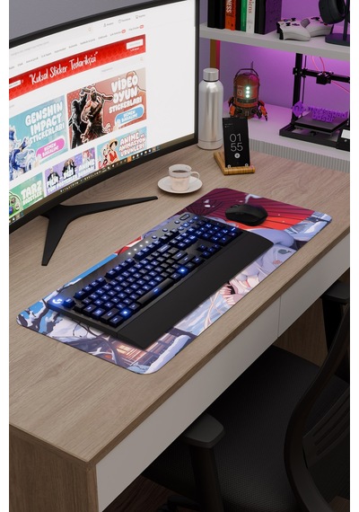 Azur Lane Kaymaz Dikişli Kauçuk Oyuncu Mousepad V3 - 70x30 Xl Gaming Mouse Pad Fare Altlığı