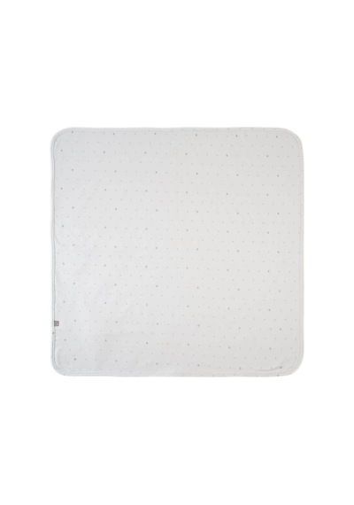 Penye Battaniye Çift Katlı Doğal Pamuk 80x80 Cm Beyaz Çok Renkli