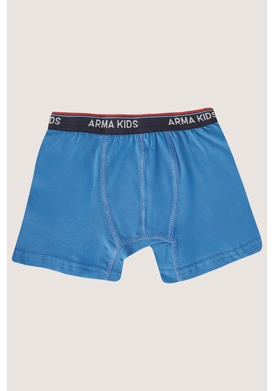 Arma Yıldız Erkek Çocuk Boxer 3'lü Paket Renkli, Pamuklu Ve Likralı Esnek Kumaş Çok Renkli