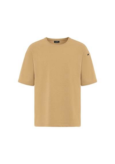 Basic Oversize Şort Takım Hardal