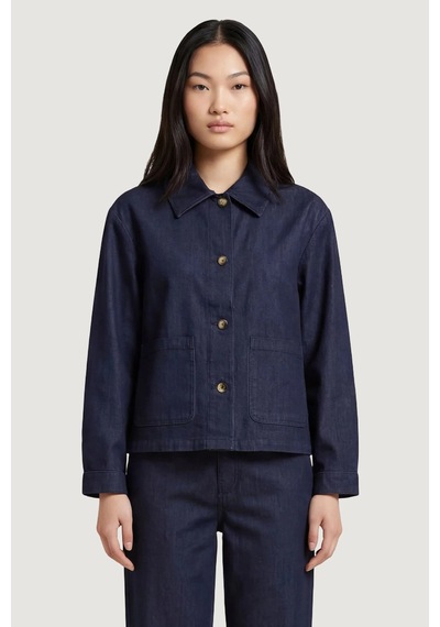 Only Kadın Onlashby Çift Cepli Düğmeli Jean Ceket 15364598 Koyu Mavi Koyu Mavi