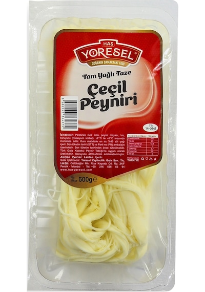 Has Yöresel Tam Yağlı Çeçil Peyniri 500 G - Tel Tel Ayrılan Doğal Eğlence