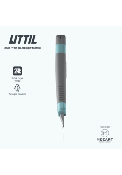 UTTIL Nmuk09 1+1 Yedekli Geliştirilmiş Ergonomi 18mm Maket Bıçağı