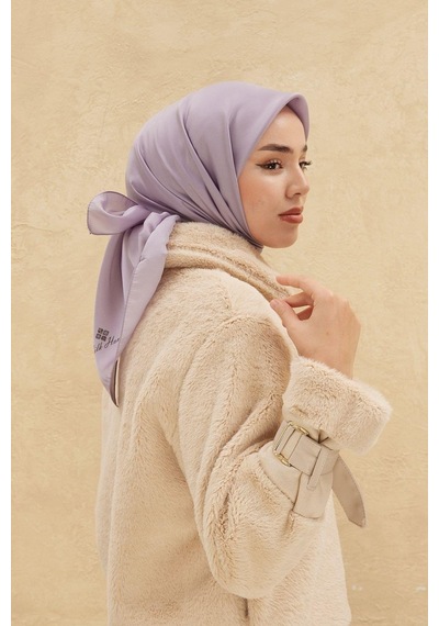Silk Home Düz Shiny Eşarp - Lila - Lila