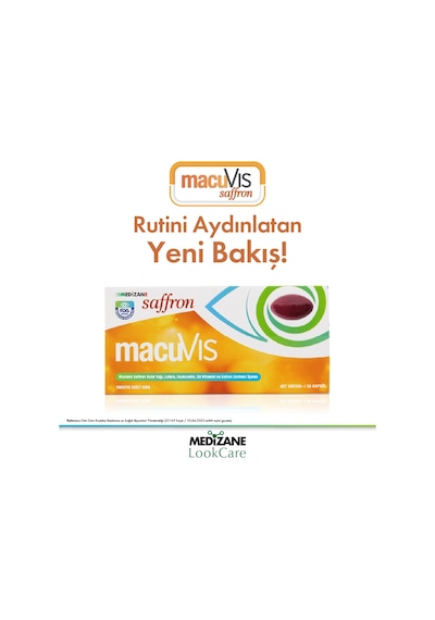 Medizane LookCare MacuVIS Saffron Gıda Takviyesi 30 Kapsül