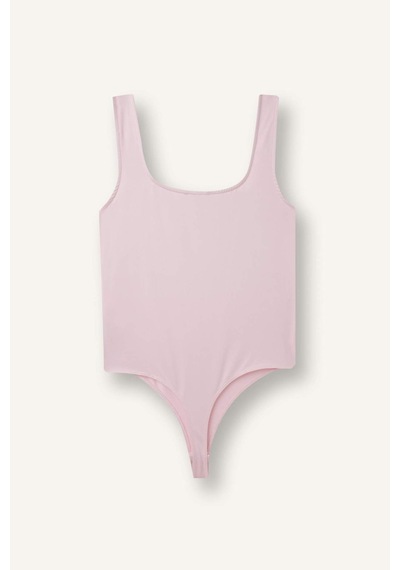Defacto Kare Yaka Bodysuit H3888ax26smpn633 Pembe-pn633