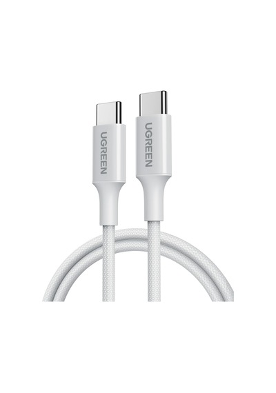 Usb-c 60w 3a Qc Pd Örgülü Hızlı Şarj Kablosu, 1 Metre, Beyaz, 35218 Diger