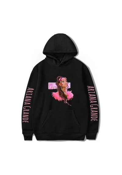 Startmore Ariana Grande Hoodie Sweatshirt Unisex 14005 Siyah Siyah