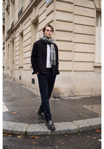 Defacto Erkek Pamuklu Smart-casual Pantolon G1076ax26spbk81 Siyah-bk81