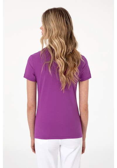 U.S. Polo Assn. Kadın Menekşe Basic Polo Yaka Tişört 50300830-VR037