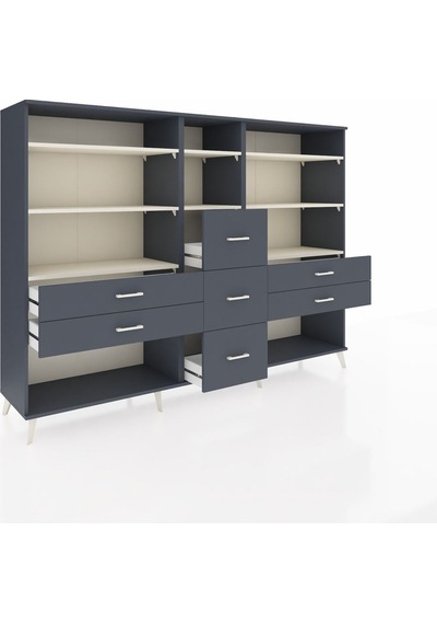 Hyperion Dolap 8 Raflı 7 Çekmeceli 220x44x163 Antrasit-aytaşı/an Antrasit-aytaşı/antrasit Hyperion Dolap 8 Raflı 7 Çekmeceli 220x44x163 Antrasit-aytaşı/an Antrasit-aytaşı/antrasit