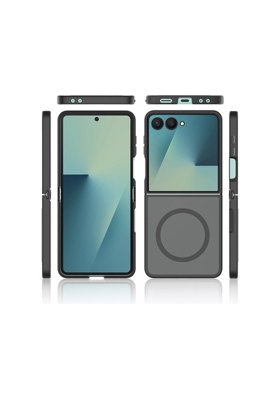 Samsung Uyumlu Galaxy Z Flip 8 Kılıf M-safe Şarj Özellikli Kamera Korumalı Zore Lunex Kapak