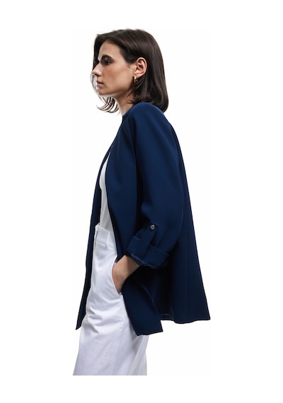 Koton Şal Yaka Kıvırmalı 3/4 Kol Detaylı Cepli Oversize Blazer Ceket Lacivert 6wak50048uw Lacivert Koton Şal Yaka Kıvırmalı 3/4 Kol Detaylı Cepli Oversize Blazer Ceket Lacivert 6wak50048uw Lacivert