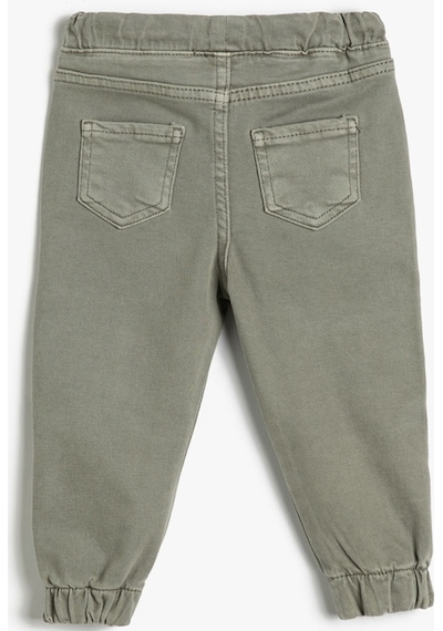 Koton Jogger Pantolon Cepli Beli Bağlamalı Pamuklu Gri 4wmb40008td 4WMB40008TDED3 Gri