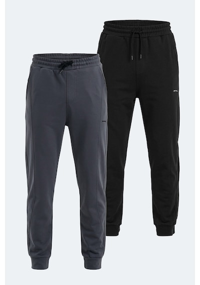 Slazenger Nacıo 2 Li Set Erkek Eşofman Altı Siyah - Antrasit