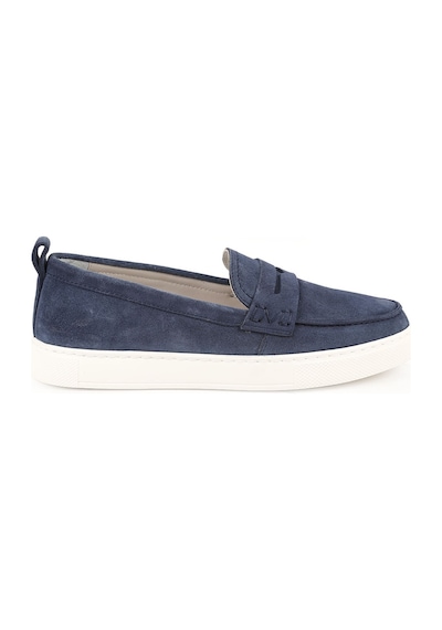 Libero Lz5898 Loafer Detaylı Süet Kalın Eva Taban Kadın Sneaker / Slip-on Kot Mavi
