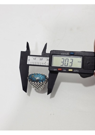 Firuze Turkuaz Taşlı 925 Ayar Gümüş Yüzük 16,4 Gram