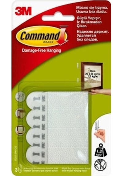 3M Command 17202-3PK Cırt Bant Küçük Boy